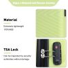 luggage 4-piece ABS lightweight suitcase with rotating wheels, 24 inch and 28 inch with TSA lock, (16/20/24/28) FLUORESCENT GREEN - as Pic