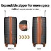 Hardshell Luggage Sets 3 Piece double spinner 8 wheels Suitcase with TSA Lock Lightweight 20''24''28'' - as Pic