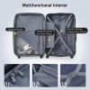 3 Piece Luggage Set Hardside Spinner Suitcase with TSA Lock 20" 24" 28" Available - as Pic