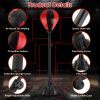 Punching Bag with Stand Free Standing Boxing Ball for Adults 43.3-63in Height Adjustable Boxing Bag with Gloves Wrist Sleeves Stable Suction Base for