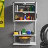 Metal Wall Cabinet with Lock and 3 Adjustable Shelves - as show