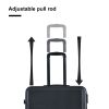 3 Piece Luggage Sets ABS Lightweight Suitcase with Two Hooks, Spinner Wheels, TSA Lock, (20/24/28) Black - as Pic