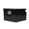 26 Inch Aluminum Stripes Plated Tool Box Pick Up Truck Bed RV Trailer Tongue Toolbox Waterproof Storage Organizer with Lock and Keys â€“ Black 26.2"x1