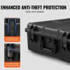 VEVOR 2.4 Cu.ft Weatherproof Hard Case with Handle Clips Padlock Holes Foam - 2.4 cu.ft