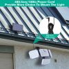 Solar Powered Wall Lights Outdoor Motion Sensor Lamps with Separate Solar Panel 4 Adjustable Heads 333Pcs Beads 120Â° Sensing Angle Remote Control Wat