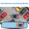 1080P HD Rearview Mirror Car DVR Dual Dash Cam Camera Front Rear Video Recorder - Default Title