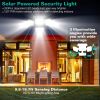 Solar Powered Wall Lights Outdoor Solar Motion Sensor Lights with 4 Adjustable Heads 333Pcs LED Beads 120Â° Sensing Angle Remote Control Waterproof fo
