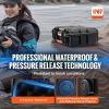 VEVOR 0.56 Cu.ft Weatherproof Hard Case with Handle Clips Padlock Holes PU Foam Protect Pistol, Microphone, and Camera Equipment - 0.6 cu.ft