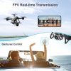 4DRC V14 RC Drone WIFI FPV 4K HD Wide Angle Dual Camera Quadcopter Portable With Bag ,2 Batteries Drone For Beginner,Headless Mode,Gesture Photo - BLA
