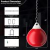 Home Gym 18 Inch Water Punching Bag with Adjustable Metal Chain - Red - Exercise & Fitness