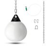 Home Gym 18 Inch Water Punching Bag with Adjustable Metal Chain - White - Exercise & Fitness