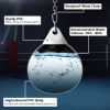 Home Gym 18 Inch Water Punching Bag with Adjustable Metal Chain - Black - Exercise & Fitness