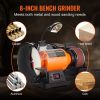 VEVOR 8 Inch Bench Grinder with 2 x28 Inch Belt Sander Combo, Bench Grinder Sander with 2.5A Induction Motor for Metalworking Sharpening Grinding - 3.