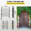 VEVOR Single Folding Security Gate, 5.1'H x 5.9'W (61 x 71 inch)Folding Door Gate, Steel Accordion Security Gate, Flexible Expanding Security Gat