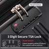 Hardshell Luggage Sets 3 Piece Gradient Color Expandable Suitcase with Spinner Wheels and TSA Lock Lightweight 20" 24" 28" Available,Gradient Black -