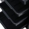 Hair Salon Storage Cart with Wheels & 3 Hair Dryer Holders & 4 Drawers & Lock & 2 Keys, Hairdressing Tools Station Mobile Makeup Case Black - as pictu