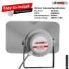 5 CORE 6" x 10" Outdoor PA Horn Loudspeaker 20 Watt RMS (200W PMPO) Loud Sound Megaphone Driver Horns w 400Hz-5KHz Frequency 8 Ohm Waterproof Weatherp