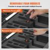 VEVOR Hard Pistol Cases with Pre-cut PU Foam, Waterproof & Dustproof Hard Gun Case for 1 Pistol, 19.3Ã—17.1Ã—8.3 in Lockable Pistol Case, Black - Defa
