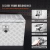 VEVOR Underbody Truck Box, 24"Ã—17"Ã—18" Pickup Storage Box, Heavy Duty Aluminum Diamond Plate Tool Box with Lock and Keys, Waterproof Trailer Storage