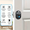 Tuya Smart Fingerprint Door Lock with Lock, Biometric Door Lock with App Control and Key, Keyless Thumbprint Door Lock for Bedrooms, Smart Lock