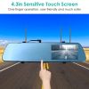1080P Car DVR 4.3in Camera Dash Cam Camcorder Camera Recorder with 140Â° Angle Loop Recording Motion Detection Picture-in-Picture Display G-sensor - C