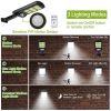 Outdoor Solar Flood Lights Sensor Light for Street Front Door Deck - Black B - Flood Lights