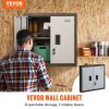 VEVOR Foldable Wall Cabinet, Metal Garage Cabinet Wall Mounted 26' Small Cabinet 240 LBS Loading Capacity Adjustable Shelf Magnetic Door File Locker f