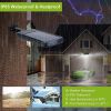 Outdoor Solar Flood Lights Sensor Light for Street Front Door Deck - Black B - Flood Lights