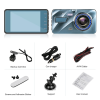 HD 1080P Car Dual Lens Dash Cam 4" DVR Recorder Front & Rear Camera Night Vision - Default Title