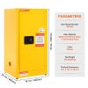 VEVOR Flammable Cabinet 18.1" x 18.1" x 35.4", Galvanized Steel Safety Cabinet, Adjustable Shelf Flammable Storage Cabinet, for Commercial Industrial