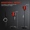 Qaba Punching Bag for Kids, Kids Punching Bag with Stand for 5-10 Years Old, Height Adjustable Kids Boxing Bag with Boxing Gloves, Kids Boxing Set for