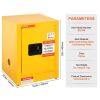 VEVOR 16.9" x 16.9" x 22" Flammable Cabinet Galvanized Steel, Safety Cabinet, Adjustable Shelf Flammable Storage Cabinet, for Commercial Industrial an