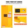 VEVOR Flammable Cabinet 18.1" x 18.1" x 35.4", Galvanized Steel Safety Cabinet, Adjustable Shelf Flammable Storage Cabinet, for Commercial Industrial