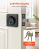 Deadbolt Lock Square Single Cylinder Dead Bolt Keyed 1 Side Matte Black 3 Keys