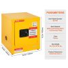 VEVOR Flammable Cabinet 16.9" x 16.9" x 18.2", Galvanized Steel Safety Cabinet, Adjustable Shelf Flammable Storage Cabinet, for Commercial Industrial