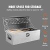 VEVOR Heavy Duty Aluminum Truck Bed Tool Box, Diamond Plate Tool Box with Side Handle and Lock Keys, Storage Tool Box Chest Box Organizer for Pickup,