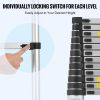 VEVOR Telescoping Extension Ladder 16.4FT Multi-button Retraction 375 LBS - 375 lbs - 16.5 ft - Multi-Button Retraction