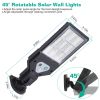 Solar Wall Light Outdoor 72 LED Beads PIR Motion Sensor Remote Control Wireless Lamps IP45 Waterproof Lighting for Garage Front Door Garden Pathway -