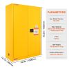 VEVOR Flammable Safety Cabinet, 45 Gal, Cold-Rolled Steel Flammable Liquid Storage Cabinet, 42.9 x 18.1 x 65.2 in Explosion Proof with 2 Adjustable Sh
