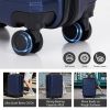 luggage sets 3 piece,carry-on luggage with wheels,check in luggage,28/24/20 inch luggage,tsa approved lock,hardshell suitcase,Blue - as Pic