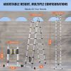 Telescoping Extension Ladder 16.5FT A-Shape w/ Stabilizer Bar for RV - 16.5 ft