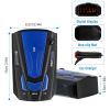 Radar Detector Car 16 Band V7 Speed Safety Voice Alert Car Radar LED Display City Highway Mode Auto 360Â° Detection - Black & Blue