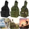 Mens Backpack Tactical Sling Shoulder Bag Molle Travel Chest Pack Outdoor Hiking - Black