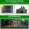 Solar Ultrasonic Animal Repeller Solar Powered Animal Repellent Chaser with PIR Motion Sensor IP54 Waterproof Sound Flashing Light for Deer Raccoon Sq