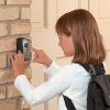 Key Lock Box Keys Storage Lock Box with 4 Digits Combination Resettable Codes Wall Mounted Outdoor Waterproof Cover - Grey