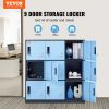 VEVOR Metal Locker for Employees, 9 Doors Storage Cabinet with Card Slot, Employee Lockers with Keys, 66lbs Loading Capacity office Storage Lockers fo