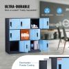 VEVOR Metal Locker for Employees, 9 Doors Storage Cabinet with Card Slot, Employee Lockers with Keys, 66lbs Loading Capacity office Storage Lockers fo