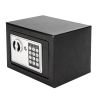 17E Home Use Electronic Password Steel Plate Safe Box Black - As Picture