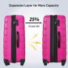 Hardshell Luggage Sets 2Pcs + bag Spinner Suitcase with TSA Lock Lightweight - as Pic