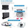 1296P Car DVR Dash Camera 4In 3 Lens Vehicle Driving Recorder Seamless Recording - Black